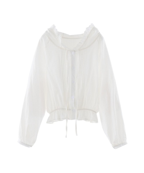 idem(イデム)の「lace hoodie blouse / フード付きレースブラウス(シャツ/ブラウス・レディース・アイボリー・FREE)」の14枚目の写真