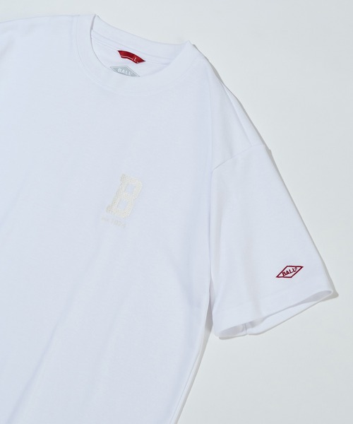 BALL(ボール)の「【BALL】T/Cポンチ ロゴ刺繍Tシャツ 55730(Tシャツ/カットソー・メンズ・ブルー/ホワイト/ブラック/ベージュ/ミント・M/L/LL)」の2枚目の写真