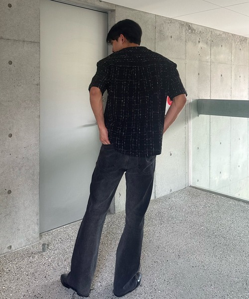Otte(オッテ)の「ノーカラーチェックシャツ(シャツ/ブラウス・メンズ・ホワイト/ブラック・MEDIUM/LARGE)」の13枚目の写真