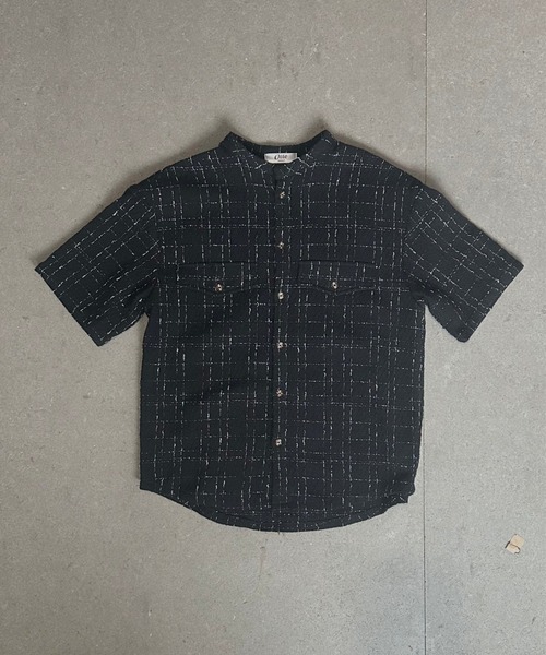 Otte(オッテ)の「ノーカラーチェックシャツ(シャツ/ブラウス・メンズ・ホワイト/ブラック・MEDIUM/LARGE)」の20枚目の写真