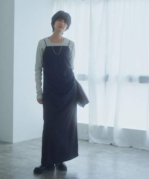 RASW（ラス）の「［RASW］ドレープタックキャミワンピース（ワンピース・レディース・ブラック・L/M/PM）」の2枚目の写真