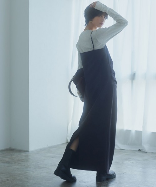 RASW（ラス）の「［RASW］ドレープタックキャミワンピース（ワンピース・レディース・ブラック・L/M/PM）」の3枚目の写真