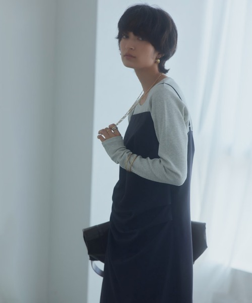 RASW（ラス）の「［RASW］ドレープタックキャミワンピース（ワンピース・レディース・ブラック・L/M/PM）」の4枚目の写真