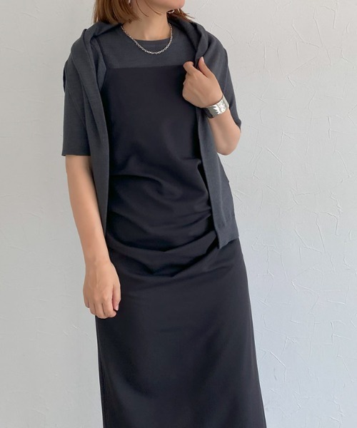 RASW（ラス）の「［RASW］ドレープタックキャミワンピース（ワンピース・レディース・ブラック・L/M/PM）」の9枚目の写真