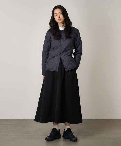 Gramicci（グラミチ）の「WOOL LIKE FLARE SKIRT｜ウールライクフレアスカート（スカート・レディース・ブラック/グレー/ブラウン/チャコール・S/L/XS/M/XL）」の10枚目の写真