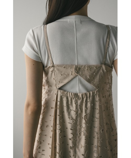 STYLEMIXER(スタイルミキサー)の「シアージャガードキャミワンピース(ワンピース・レディース・アイボリー/グレー・SMALL/MEDIUM)」の3枚目の写真