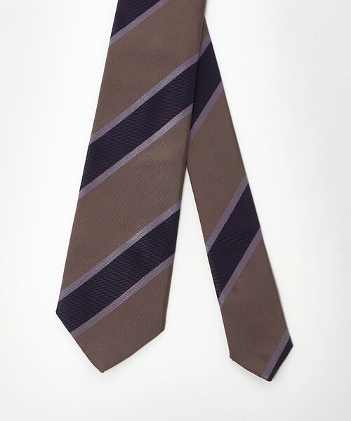 UNITED ARROWS（ユナイテッドアローズ）の「2トーン レジメンタル ネクタイ（ネクタイ・メンズ・ダークブラウン/ブラウン系/ネイビー・FREE）」の9枚目の写真