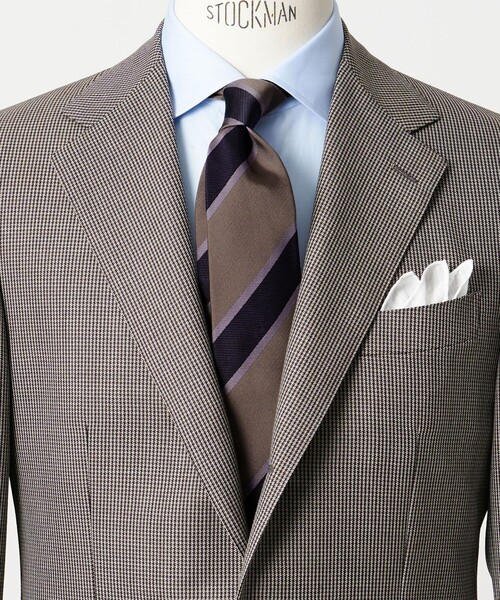 UNITED ARROWS（ユナイテッドアローズ）の「2トーン レジメンタル ネクタイ（ネクタイ・メンズ・ダークブラウン/ブラウン系/ネイビー・FREE）」の12枚目の写真