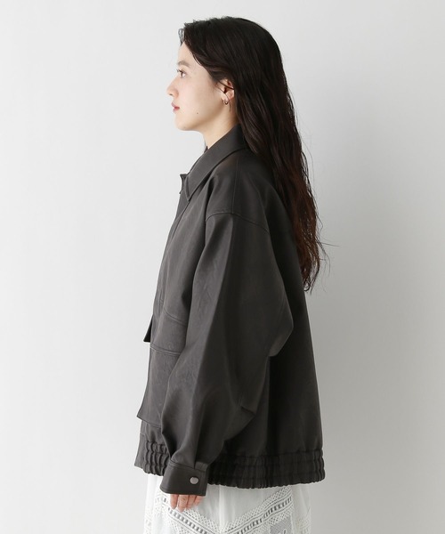 RAGEBLUE（レイジブルー）の「ヴィンテージライク/BIGフェイクレザージャケット（ブルゾン・レディース・ブラック/ブラウン・FREE）」の13枚目の写真