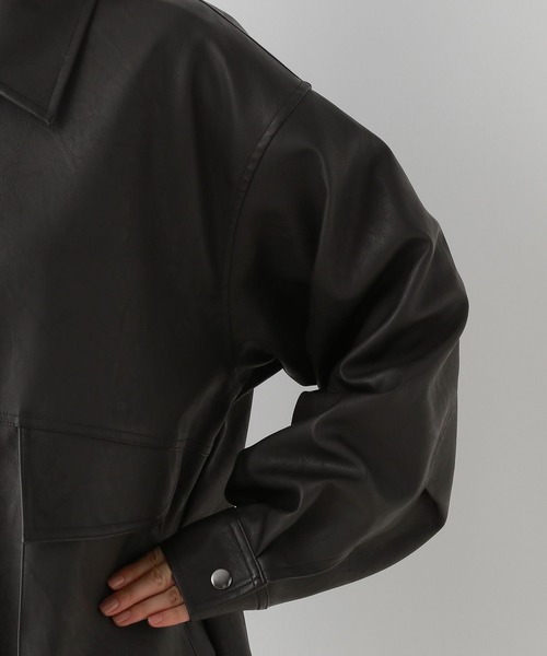 RAGEBLUE（レイジブルー）の「ヴィンテージライク/BIGフェイクレザージャケット（ブルゾン・レディース・ブラック/ブラウン・FREE）」の17枚目の写真