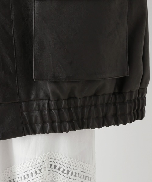 RAGEBLUE（レイジブルー）の「ヴィンテージライク/BIGフェイクレザージャケット（ブルゾン・レディース・ブラック/ブラウン・FREE）」の18枚目の写真