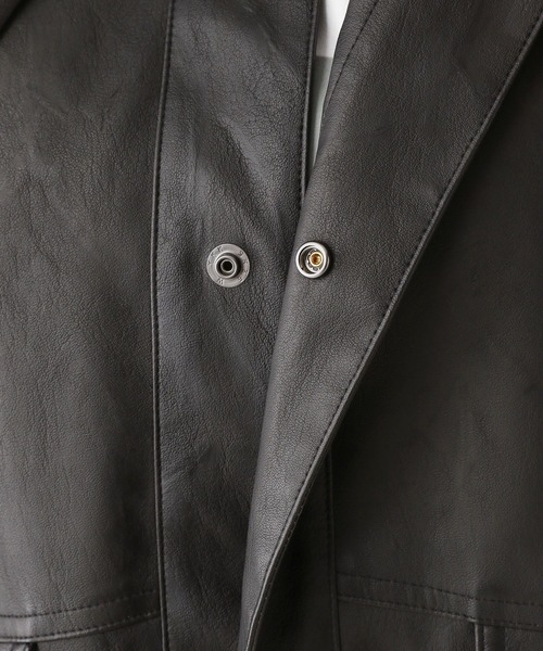 RAGEBLUE（レイジブルー）の「ヴィンテージライク/BIGフェイクレザージャケット（ブルゾン・レディース・ブラック/ブラウン・FREE）」の21枚目の写真