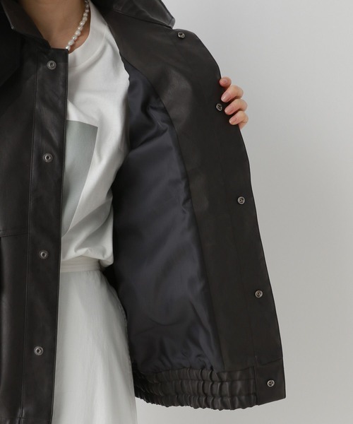 RAGEBLUE（レイジブルー）の「ヴィンテージライク/BIGフェイクレザージャケット（ブルゾン・レディース・ブラック/ブラウン・FREE）」の22枚目の写真