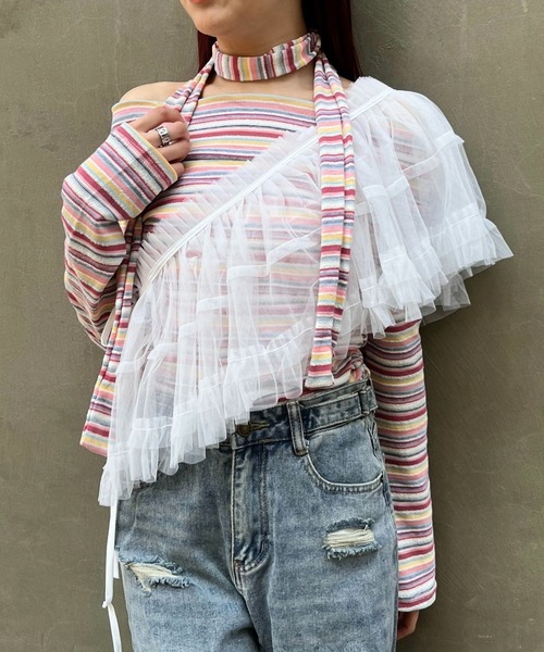 mul.（ムル）の「SK　レイヤード巻きスカート（スカート・レディース・グレー/アイボリー/ブラック/ホワイト/ブラウン/ネイビー・FREE）」の11枚目の写真