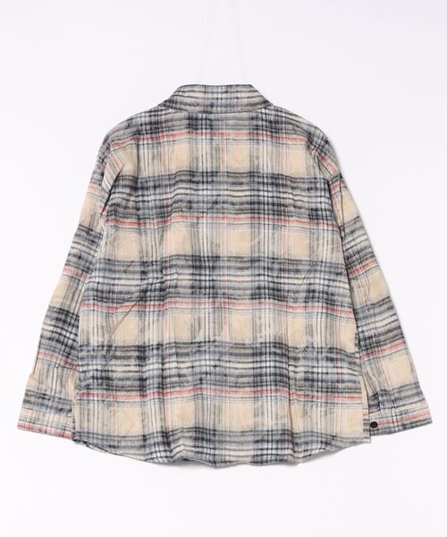 Sibra(シブラ)の「2柄展開チェックシャツ|ゆるシルエットで抜け感たっぷり◎(シャツ/ブラウス・レディース・ブルー/ベージュ・M)」の11枚目の写真