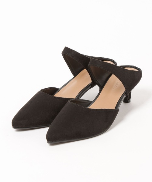 mysty woman(ミスティウーマン)の「スエードラインミュール 598043(パンプス・レディース・ベージュ/ブラック・LARGE/MEDIUM)」の7枚目の写真