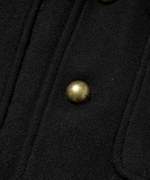 Noen（ノエン）の「ショートリブミリタリーアイクジャケット（テーラードジャケット・メンズ・ブラック/カーキ・LARGE/MEDIUM）」の6枚目の写真