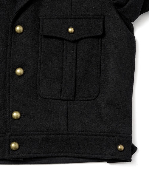 Noen（ノエン）の「ショートリブミリタリーアイクジャケット（テーラードジャケット・メンズ・ブラック/カーキ・LARGE/MEDIUM）」の7枚目の写真