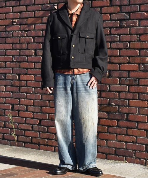 Noen（ノエン）の「ショートリブミリタリーアイクジャケット（テーラードジャケット・メンズ・ブラック/カーキ・LARGE/MEDIUM）」の21枚目の写真