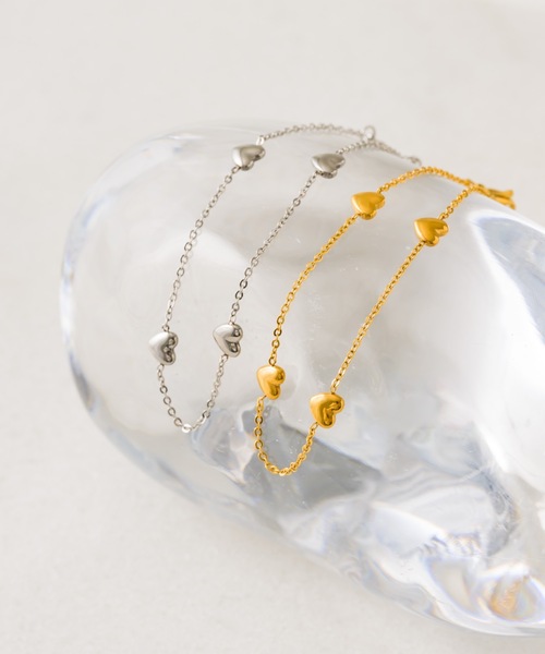 muku(ムク)の「BRACELET/HEART(ブレスレット・レディース・シルバー/ゴールド・FREE)」の2枚目の写真