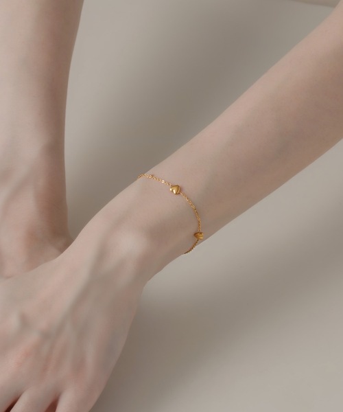 muku(ムク)の「BRACELET/HEART(ブレスレット・レディース・シルバー/ゴールド・FREE)」の5枚目の写真
