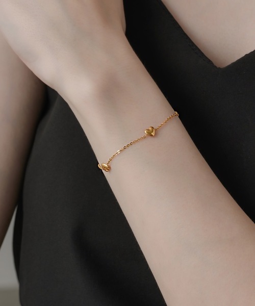 muku(ムク)の「BRACELET/HEART(ブレスレット・レディース・シルバー/ゴールド・FREE)」の4枚目の写真
