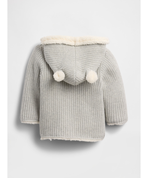 GAP（ギャップ）の「裏ボアくまさんセーターカーディガン (ベビー)（カーディガン/ボレロ・キッズ・ブルー/ナチュラル/ピンク/グレー・80ｃｍ/70cm/60cm/90cm）」の6枚目の写真