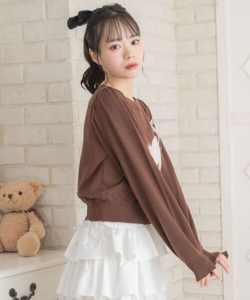 ems excite（エムズエキサイト）の「ネコジャガードNTPO（ニット/セーター・レディース・ダークグレー/ブラウン/ピンク・FREE）」の15枚目の写真