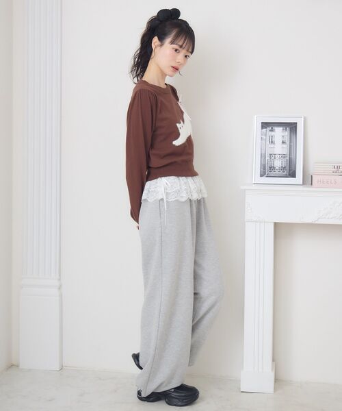 ems excite（エムズエキサイト）の「ネコジャガードNTPO（ニット/セーター・レディース・ダークグレー/ブラウン/ピンク・FREE）」の11枚目の写真