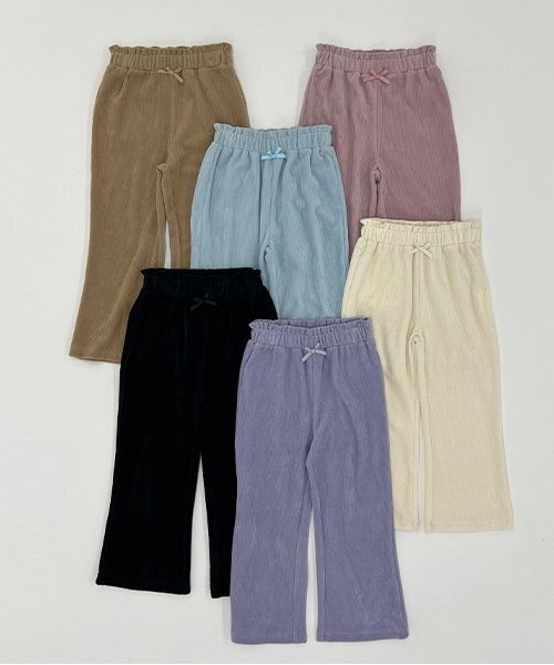 Lycee mine（リセマイン）の「やみつきになる履き心地ニットコールパンツ（その他パンツ・キッズ・サックスブルー/アイボリー/ブラック/ベビーピンク/ラベンダー/ベージュ・120cm/150cm/110cm/130cm/100cm/140cm）」の7枚目の写真