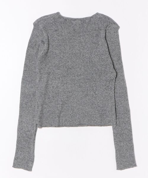 Sibra(シブラ)の「短袖人気モデル継承 フレンチブルが主役のリブロンT(Tシャツ/カットソー・レディース・グレー/ブラック/ブラウン・M)」の4枚目の写真