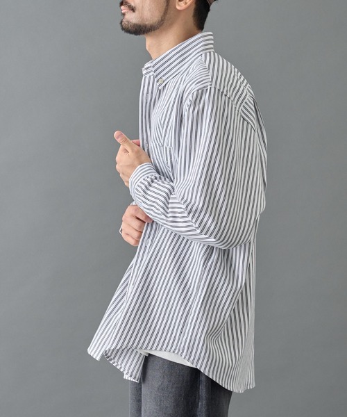 COLONY 2139(コロニートゥーワンスリーナイン)の「ジャガードストライプボタンダウンシャツ(シャツ/ブラウス・メンズ・ネイビー/ホワイト/ブルー・LARGE/MEDIUM)」の5枚目の写真