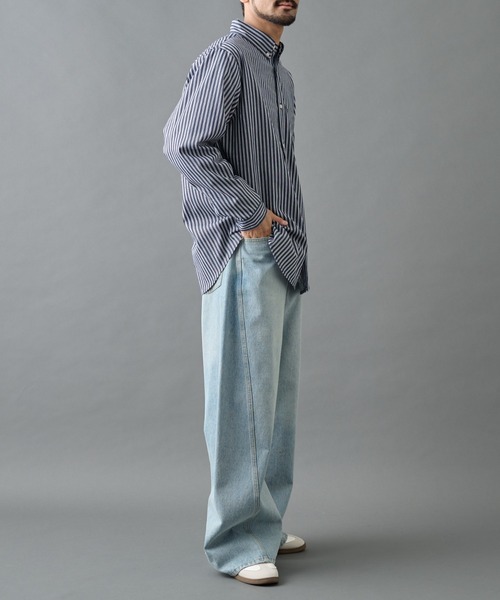 COLONY 2139(コロニートゥーワンスリーナイン)の「ジャガードストライプボタンダウンシャツ(シャツ/ブラウス・メンズ・ネイビー/ホワイト/ブルー・LARGE/MEDIUM)」の22枚目の写真