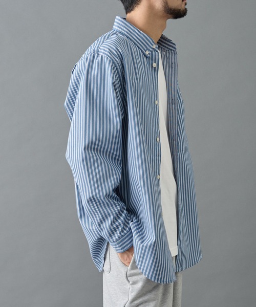 COLONY 2139(コロニートゥーワンスリーナイン)の「ジャガードストライプボタンダウンシャツ(シャツ/ブラウス・メンズ・ネイビー/ホワイト/ブルー・LARGE/MEDIUM)」の14枚目の写真