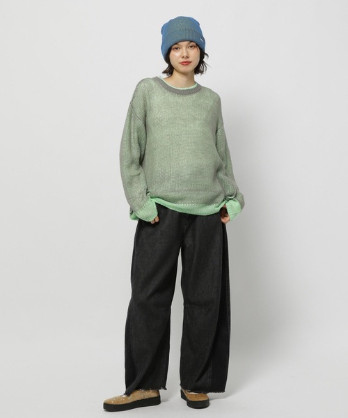 niconicoページ バイカラー透かしニットプルオーバー（ニット/セーター）｜niko