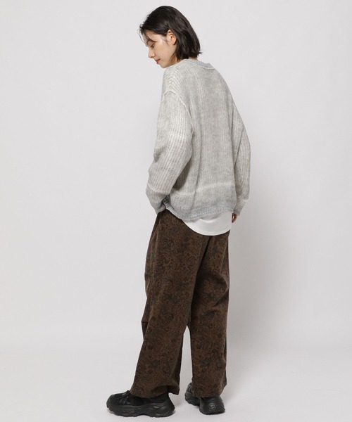 niko and（ニコアンド）の「バイカラー透かしニットプル