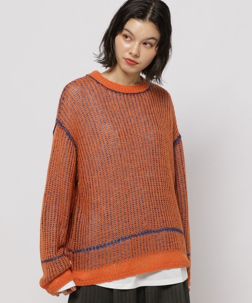 【美品✨】ENFOLD キャッシュタッチ　ニットプルオーバー　バイカラー　秋冬 ENFOLDエンフォルドキャッシュタッチニットプルオーバー バイ