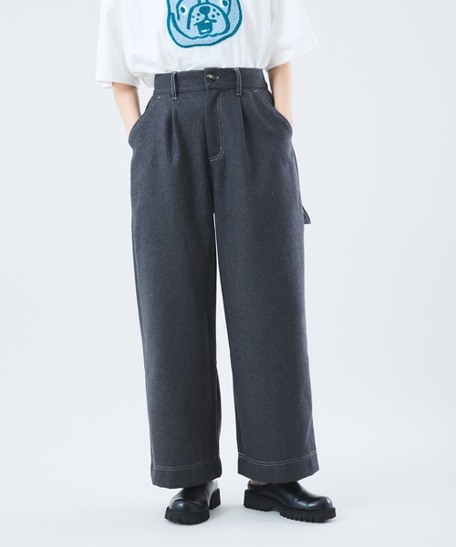 Muscat(マスカット)の「ウールタッチ ペインターパンツ(その他パンツ・レディース・ブラック/チャコールグレー/ダークブラウン・F)」の1枚目の写真