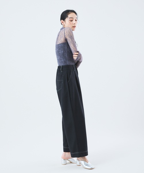 Muscat(マスカット)の「ウールタッチ ペインターパンツ(その他パンツ・レディース・ブラック/チャコールグレー/ダークブラウン・F)」の7枚目の写真