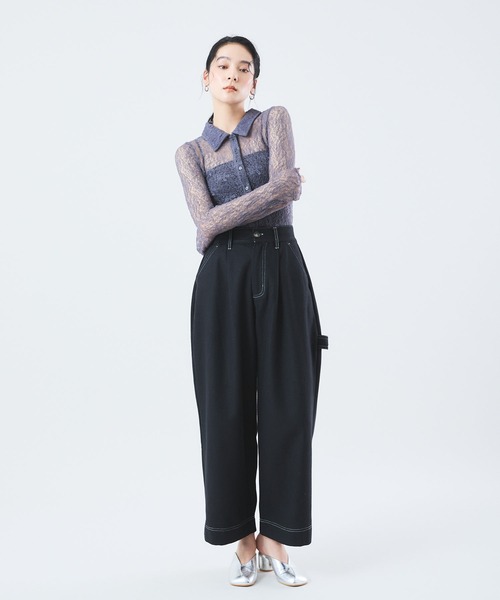 Muscat(マスカット)の「ウールタッチ ペインターパンツ(その他パンツ・レディース・ブラック/チャコールグレー/ダークブラウン・F)」の8枚目の写真