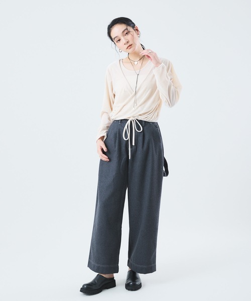 Muscat(マスカット)の「ウールタッチ ペインターパンツ(その他パンツ・レディース・ブラック/チャコールグレー/ダークブラウン・F)」の13枚目の写真