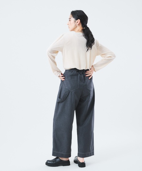 Muscat(マスカット)の「ウールタッチ ペインターパンツ(その他パンツ・レディース・ブラック/チャコールグレー/ダークブラウン・F)」の14枚目の写真