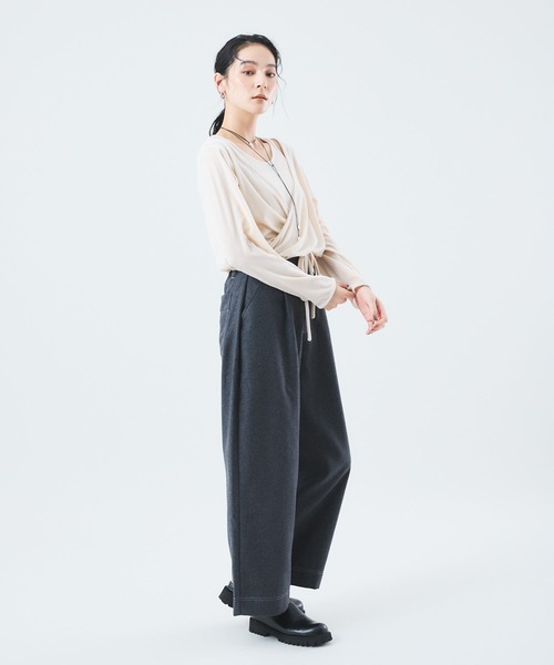 Muscat(マスカット)の「ウールタッチ ペインターパンツ(その他パンツ・レディース・ブラック/チャコールグレー/ダークブラウン・F)」の15枚目の写真