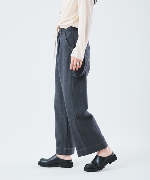 Muscat(マスカット)の「ウールタッチ ペインターパンツ(その他パンツ・レディース・ブラック/チャコールグレー/ダークブラウン・F)」の18枚目の写真