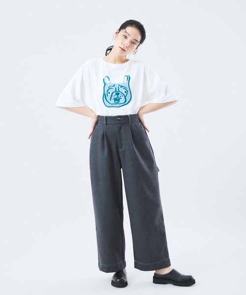 Muscat(マスカット)の「ウールタッチ ペインターパンツ(その他パンツ・レディース・ブラック/チャコールグレー/ダークブラウン・F)」の22枚目の写真