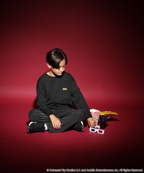 GLOBAL WORK（グローバルワーク）の「ヘビロッTEE/ムービー長袖/587895（Tシャツ/カットソー・キッズ・チャコールグレー/ライトグレー/ブラック/ホワイト系5/ホワイト系6・130cm/140cm/150cm/160cm）」の9枚目の写真