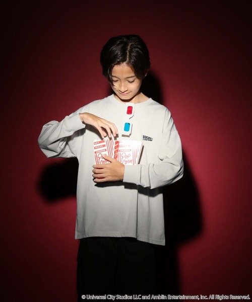 GLOBAL WORK（グローバルワーク）の「ヘビロッTEE/ムービー長袖/587895（Tシャツ/カットソー・キッズ・チャコールグレー/ライトグレー/ブラック/ホワイト系5/ホワイト系6・130cm/140cm/150cm/160cm）」の15枚目の写真