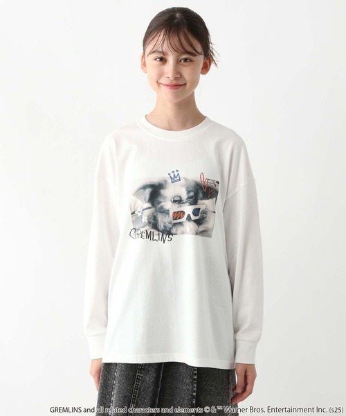 GLOBAL WORK（グローバルワーク）の「ヘビロッTEE/ムービー長袖/587895（Tシャツ/カットソー・キッズ・チャコールグレー/ライトグレー/ブラック/ホワイト系5/ホワイト系6・130cm/140cm/150cm/160cm）」の21枚目の写真