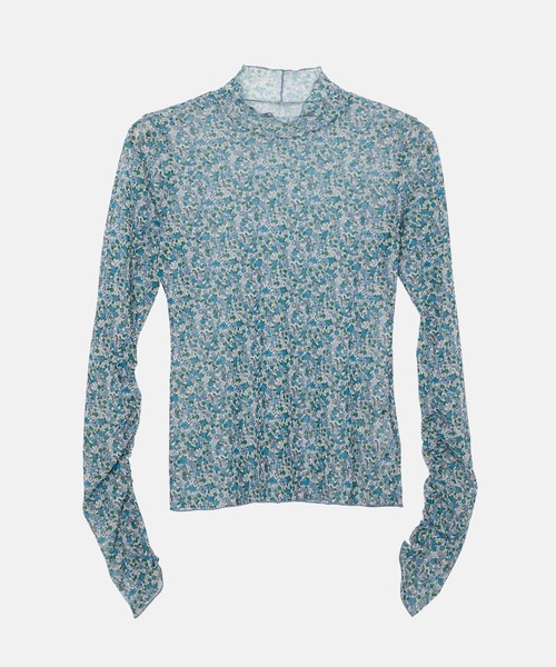 LE CIEL BLEU（ルシェルブルー）の「フローラルチュールトップ / Floral Tulle Top（Tシャツ/カットソー・レディース・ピンク/ライトブルー・36）」の2枚目の写真