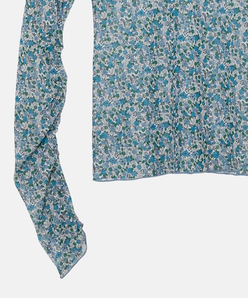 LE CIEL BLEU（ルシェルブルー）の「フローラルチュールトップ / Floral Tulle Top（Tシャツ/カットソー・レディース・ピンク/ライトブルー・36）」の4枚目の写真